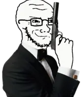 bald glasses gun james_bond smug stubble suit v:soyak // 1159x1371 // 200KB