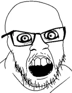 bald crazed glasses open_mouth stubble // 811x1049 // 164KB