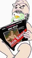 baby book caca diaper hitler low_quality mein_kampf pacifier reading small_eyes v:gapejak // 500x888 // 21KB