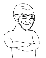 bald crossed_arms glasses smug stubble variant:soyak // 564x699 // 46KB