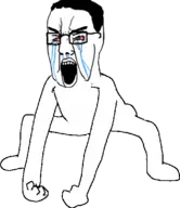 animated crying full_body glasses hair red_eyes tear v:chudjak // 570x537 // 68KB