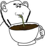 bald coffee drinking mug stubble // 845x850 // 139KB