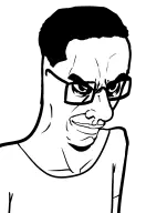 glasses shirt smug subvariant:chudjak_seething variant:chudjak // 1240x1568 // 36KB