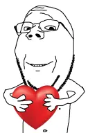 bald glasses hand heart stubble subvariant:wholesome_soyjak variant:gapejak // 676x1021 // 117KB