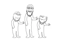 animated bald dancing dancing_trio glasses snap stubble subvariant:wholesome_soyjak variant:gapejak variant:impjak variant:plier // 1018x764 // 69KB